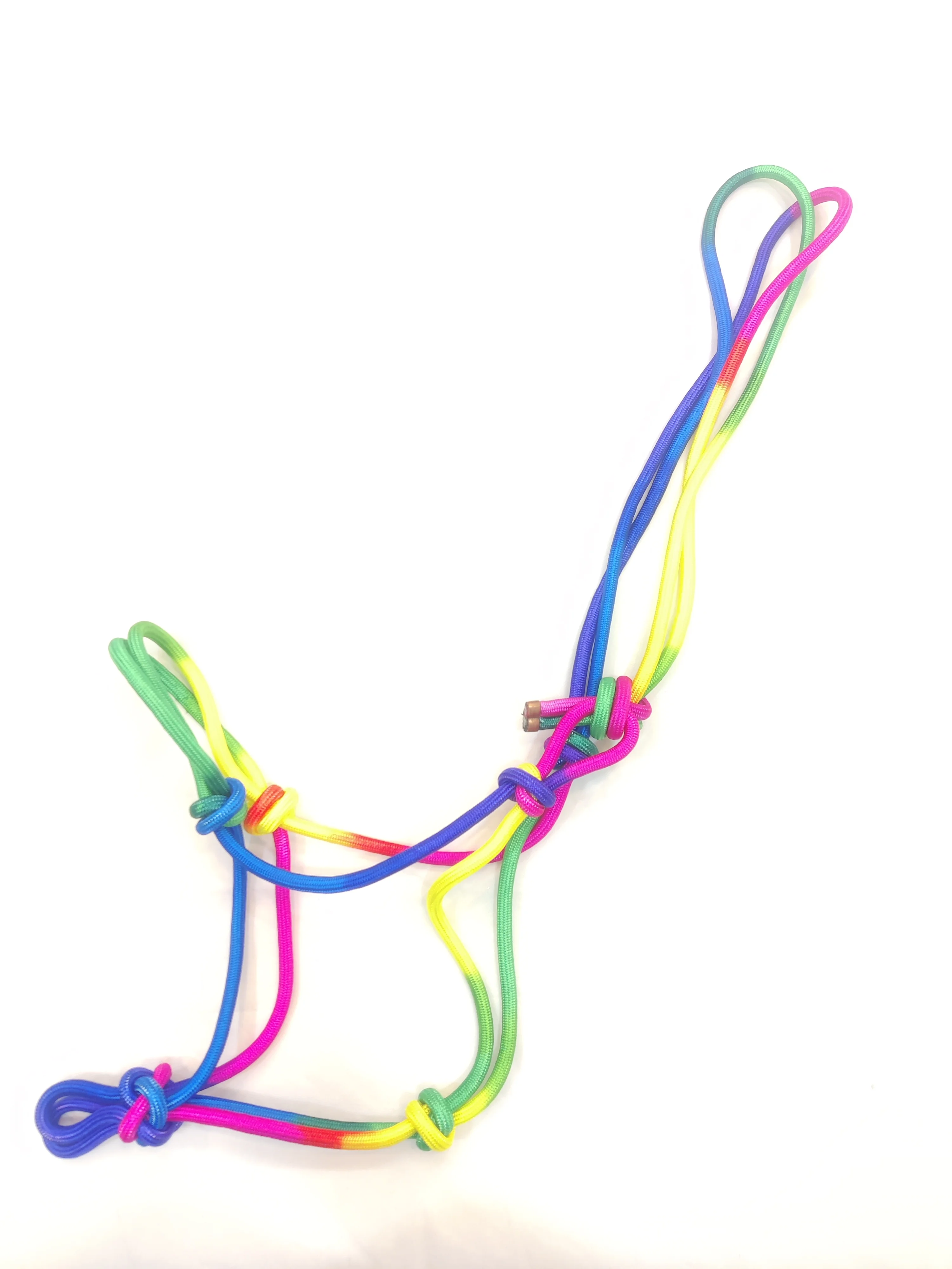 Horse Braided Rope Halters with Custom Made Designer Noseband With Lead Rope