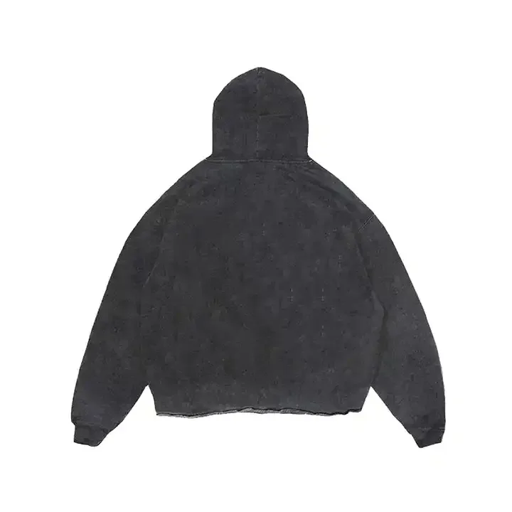 Premium Quality oversized vintage acid wash hoodie for men Drop Shoulder High Street Wholesale Sun Faded Distressed Hoodies