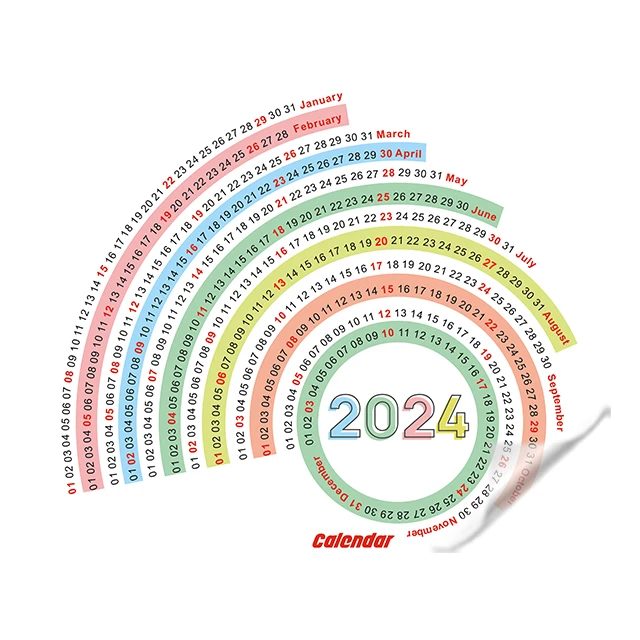 Dry Erase 2024 Chain Breaking Calendar  Model-1 Reusable Durable Polystyrene Material Holds The Surface With Static Electricity
