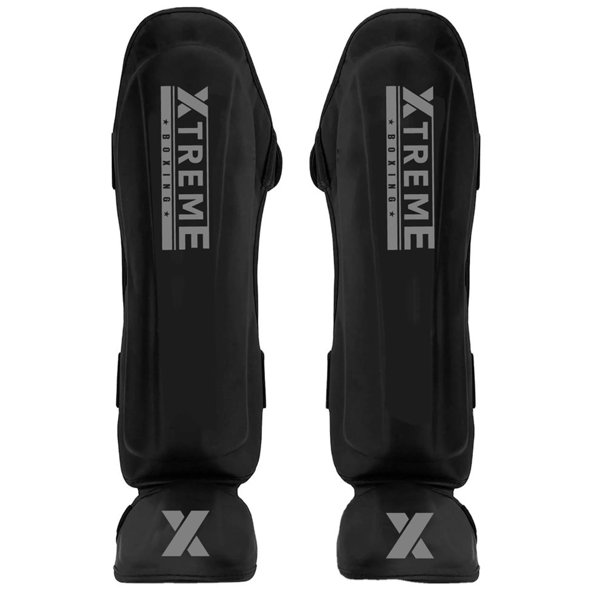 Professional training shin guards leather made high quality legs protection shin pads for kickboxing training