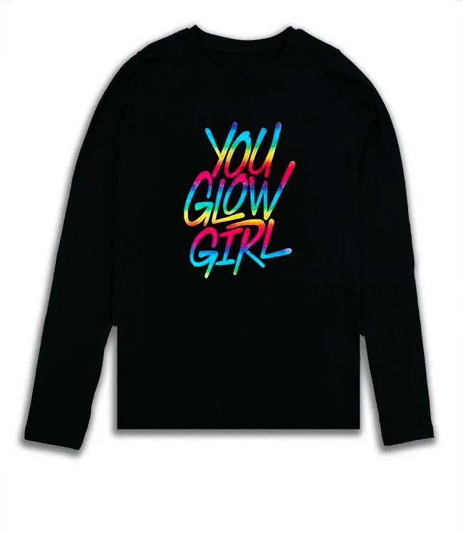 2024 High Quality Girls Long Sleeve Printed T Shirts Custom Cotton Clothing T-shirt from india