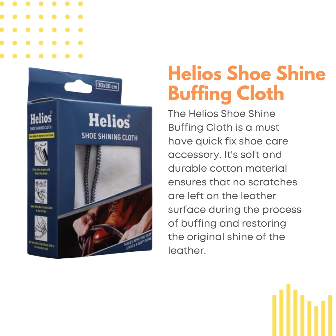 Helios Shoe Shining Cloth Shoe Cleaning Bulk Quantity Available For Export Shoe Cleaning Cotton Cloth For Export
