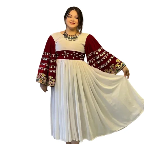 STUNNING AFGHANI KUCHI HANDWWORK READY TO WEAR WOMEN DRESSES PAIRED WITH A KUCHI PANT AND BEAUTIFUL SHAWL CUSTOMIZED COLOURSOEM