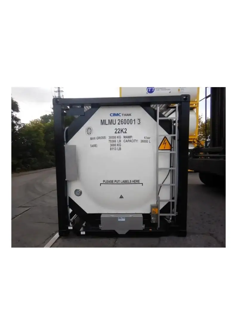 26000L Un Imdg T11 316L из нержавеющей стали 20FT ISO танк контейнер для продажи