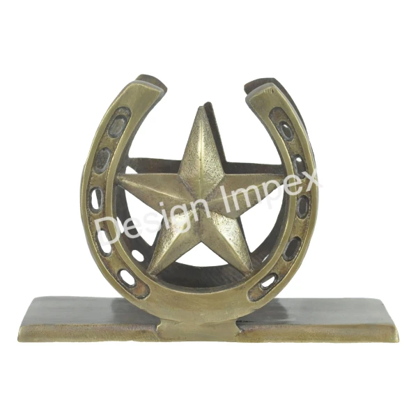 Silver Coated Office Bookends Magazine Newspaper Organizer Holder Solid Horse Stirrup Book Stand And Book Holder Weight hot Sale