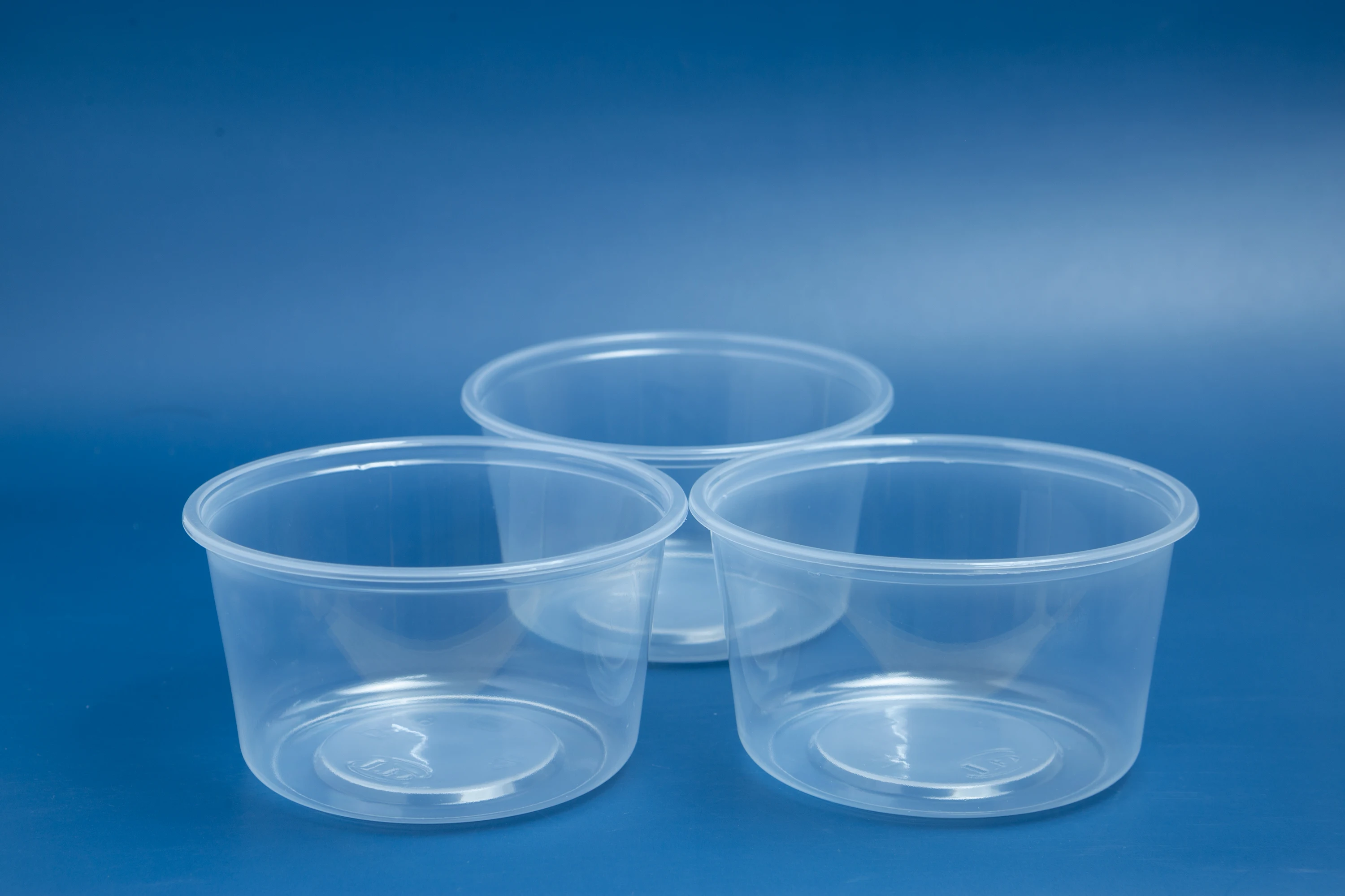 Microwave oven safe PP plastic food container round shape box takeaway transparent clear disposable food containers with lids