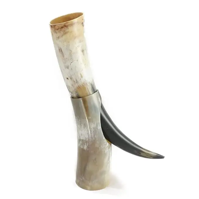Modern quality  drinking horn  Polished with horn Stand weer wine drink Perfect for Reenactment by hs husnain crafts from india