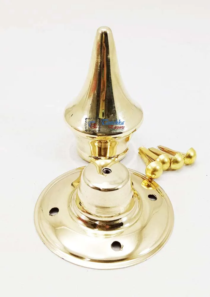 Helmet Holder with Four Rivets Collectible Pickelhaube Striped Spike Holder German Metal Craft Leather Helmet Spike Holder