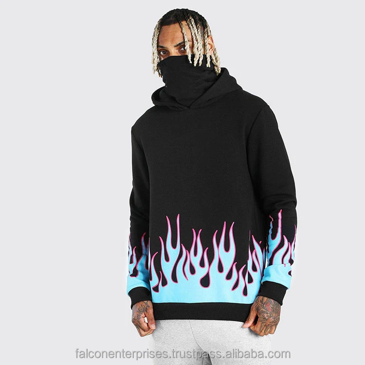 Wholesale Stone Vintage Washed Hoodie Tie Dye 3d Print Polyester Hoodie Heavyweight Cotton French Terry Oversized Pullover Hoodi