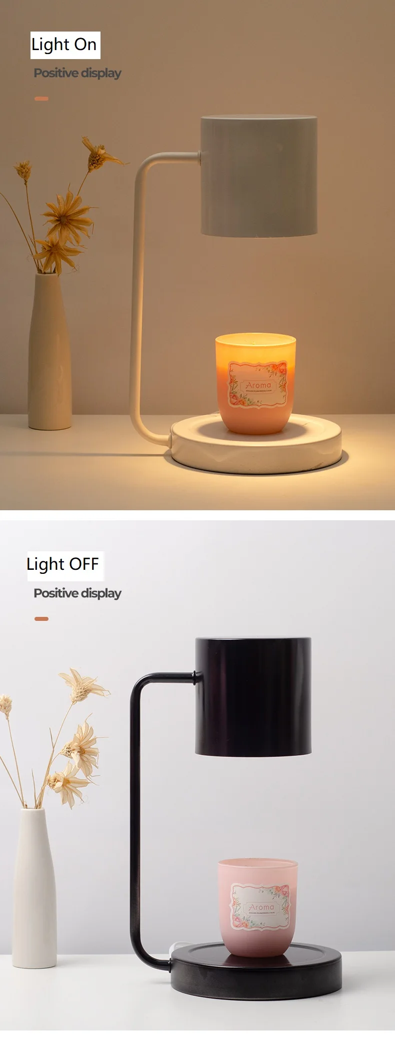 Aromatherapy Diffuser Candle Warmer Wax Melt Table Aroma Lamp Essential Oil Burner Night Ornament Light Perfumery Decor Lamp