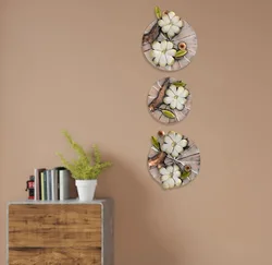 wrought iron matel indian handicraft  Unique Wall Art Panels Of Flowers On A Tree For Home Decor  ( Set Of - 3 )