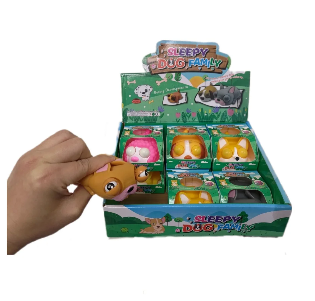 Capsules Bulk bath toys for babies Key Chains Dog Squeeze Plastic Rubber Marine Eye Popper toys for kids