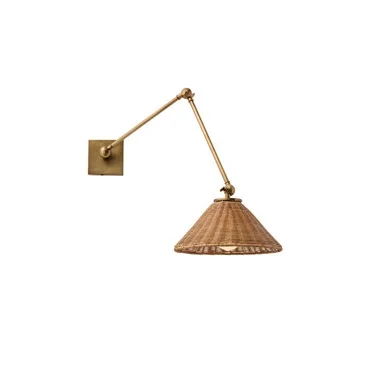 hot sale Handwoven Hanging Lamp Rattan Lampshade Pendant Light Chandelier Wicker Rattan Light Fixture Island Living Room