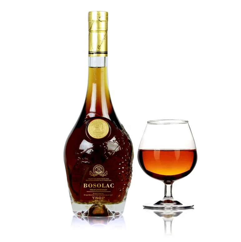 Top Sales Bosolac Brandy VSOP 700ml hand bottle in bulk brandy price 40% vol brandy liquor factory supplier