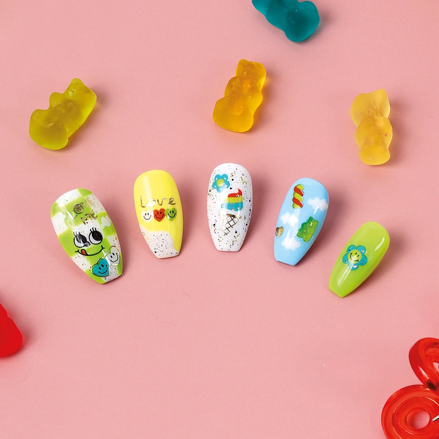 Be my Sweetie #69011 Wow, Aloha Cute lovely cat nail sticker Summer sea shell fish Beach Korea oem odm Nail polish uv gel art