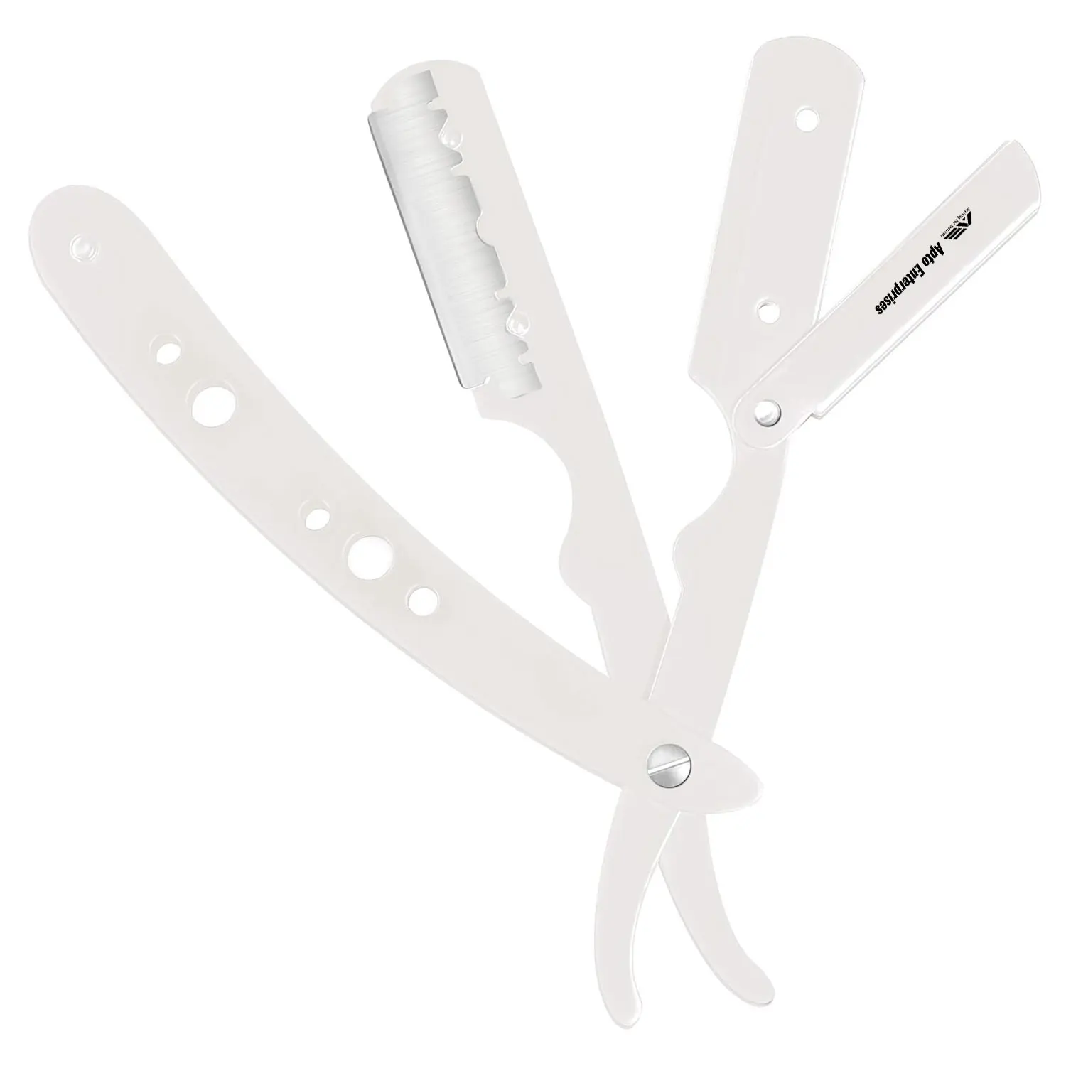 White Professional Barber Straight Edge Razor Safety With 100 Pack Lord Blades 100 Percent Stainless Steel Barber Razor