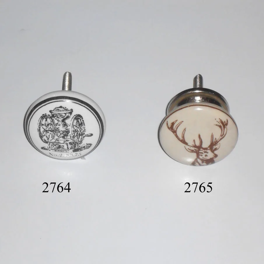 High Quality hot sale Vintage Seven color pumpkins ceramic handle Door Knobs drawer dresser cabinet knobs