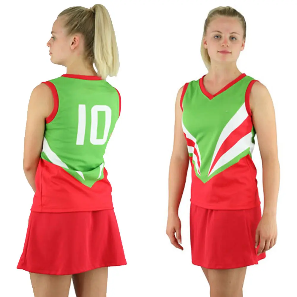 Custom Netball Uniforms and Dresses Sublimation Cheerleader Netball Uniform Quick Dry Women Netball Uniform