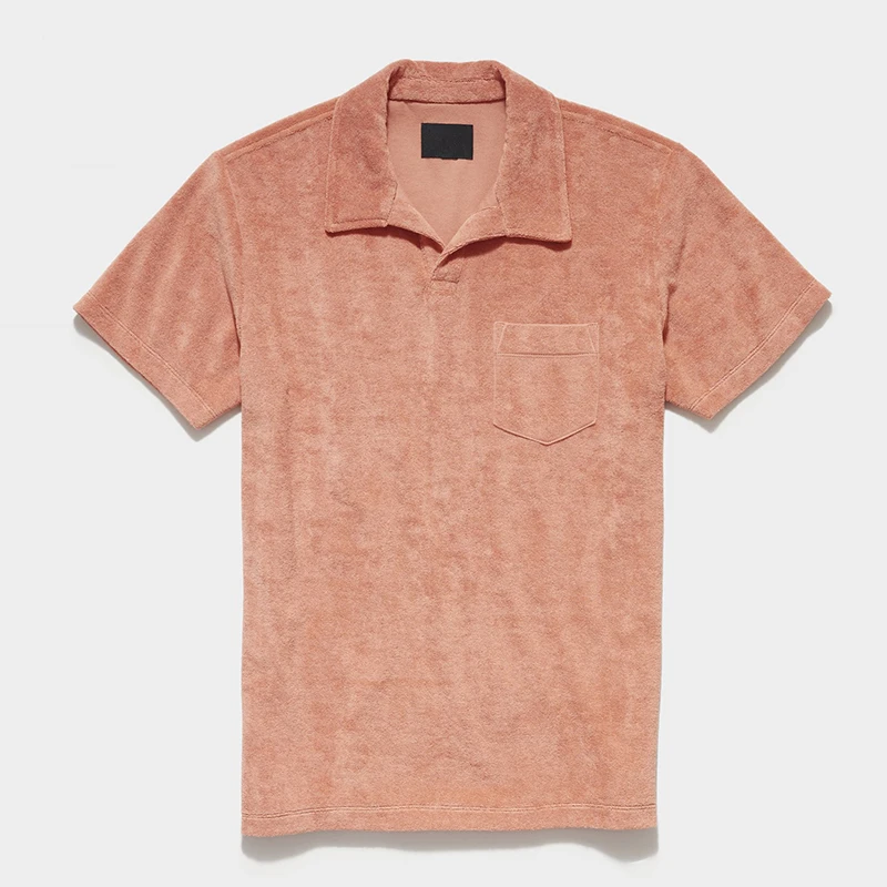 OEM 2024 Customized Organic Cotton Polo Shirt Terry Bullough Polo Towel T Shirt unisex