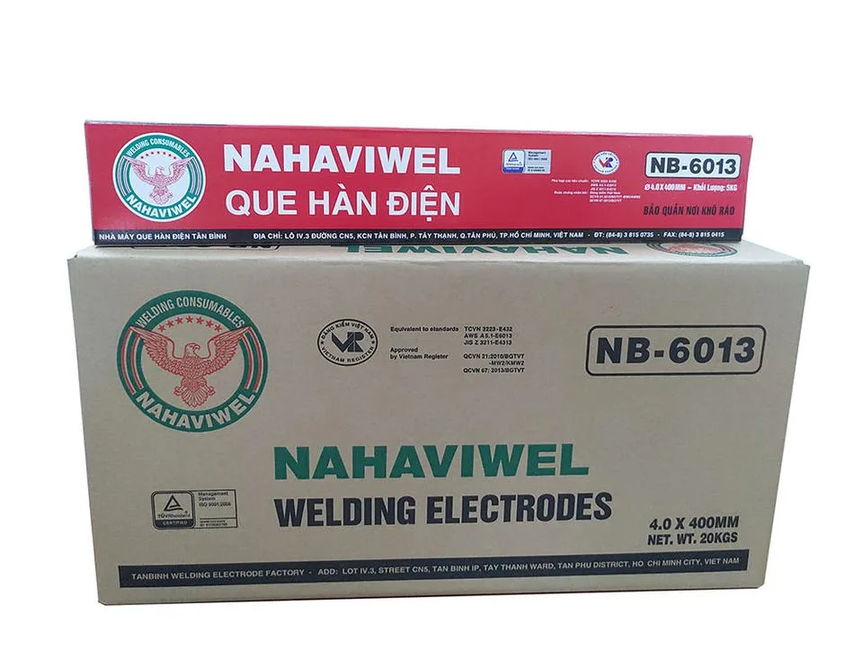 Hot Selling LESS SMOKE HIGH QUALITY NAHAVIWEL NB-6013 4.0MM AWS E6013 WELDING ELECTRODE in Vietnam