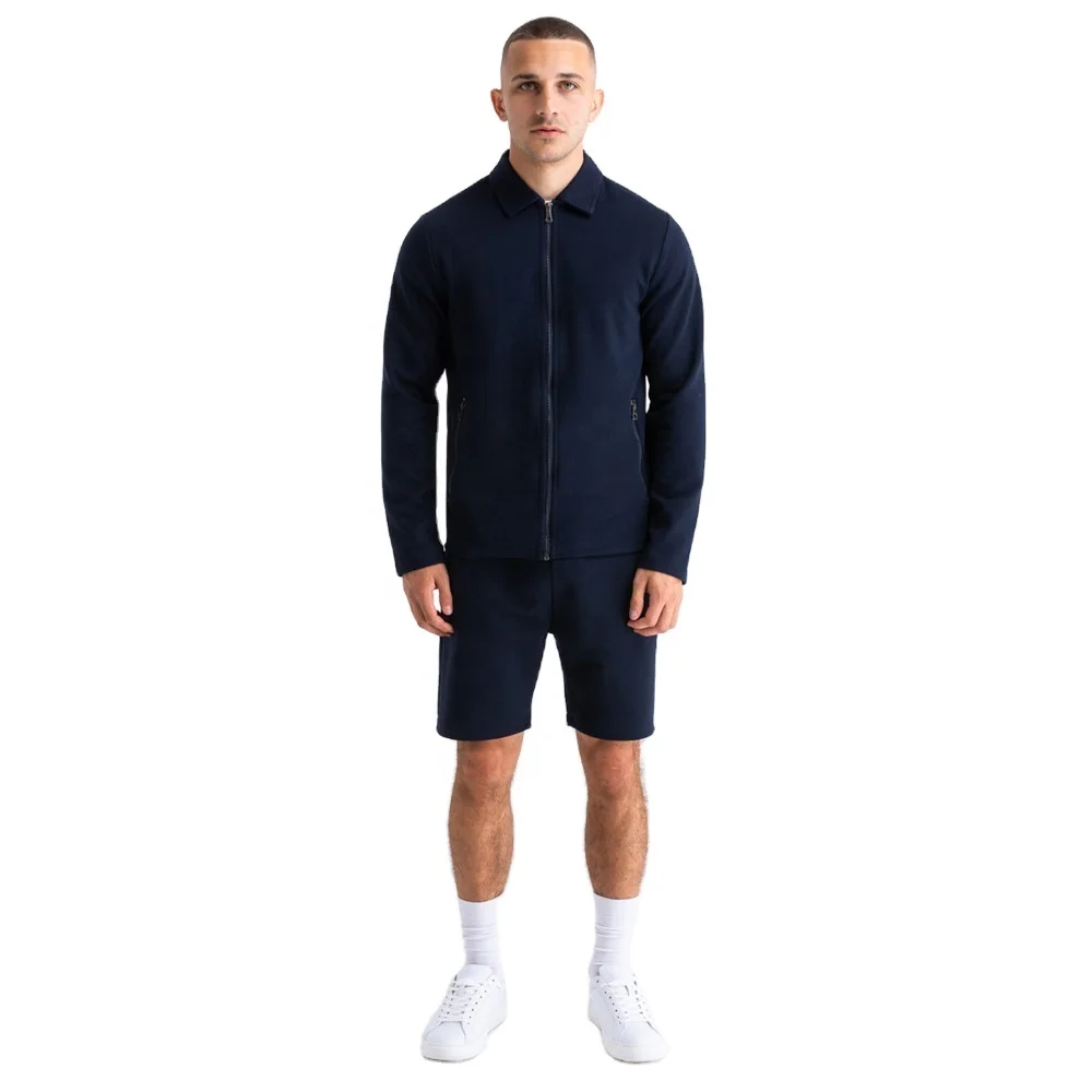 New Hot Sale Customized Men Summer Tracksuits 100% Cotton Men Two Piece Shorts And Hoodies Twin Sets