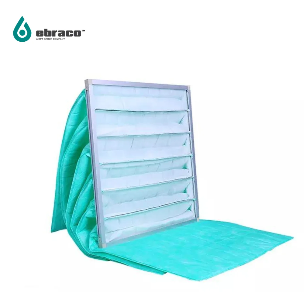 High Quality 6 POCKET M6 60<Em<80% 592x592x380mm Bulk sakes Medium Hepa Air Filters For HVAC, AHU, Cleanroom