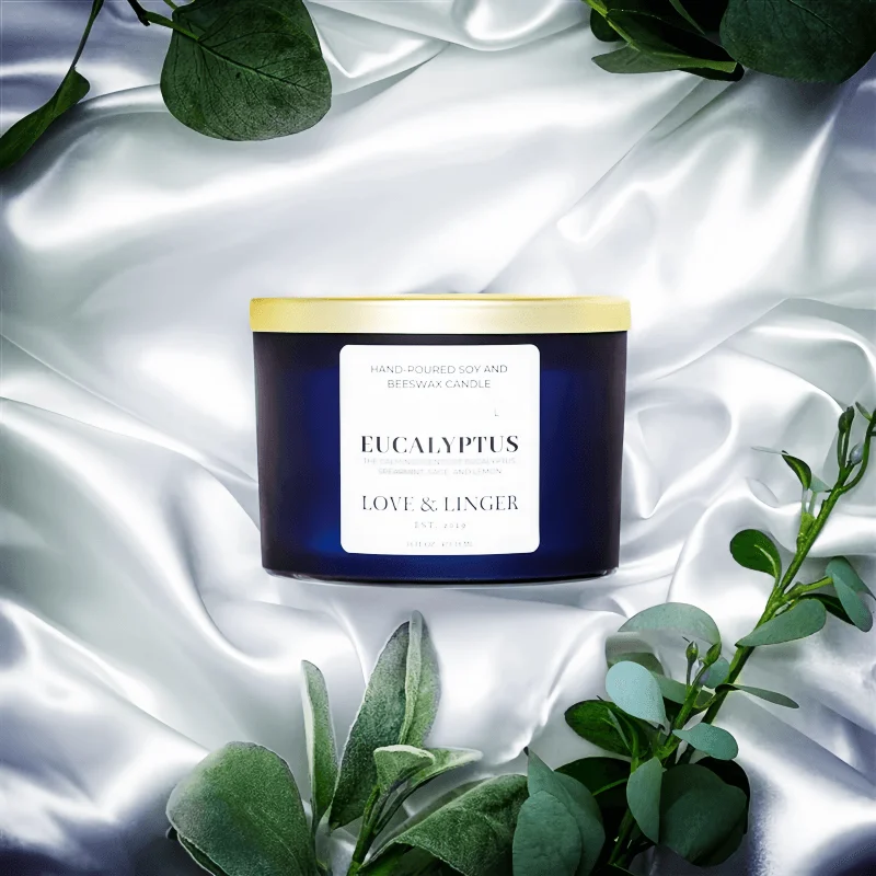 Hot Sale Custom Pillar Unique Wholesale aromatic Soy Wax 3 Wick Scented Candle
