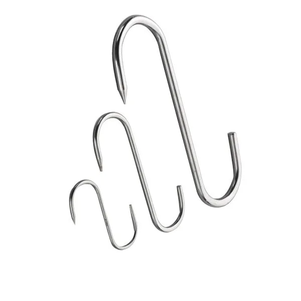 Factory Supply Heavy Duty Stainless Steel S Shaped  Meat Hooks,  S Rack Hooks ,Metal Hanger