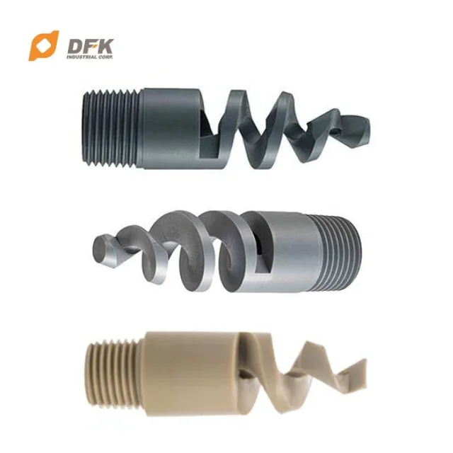 UPVC PEEK Spiral Spray Single Fluid Plastic Nozzle