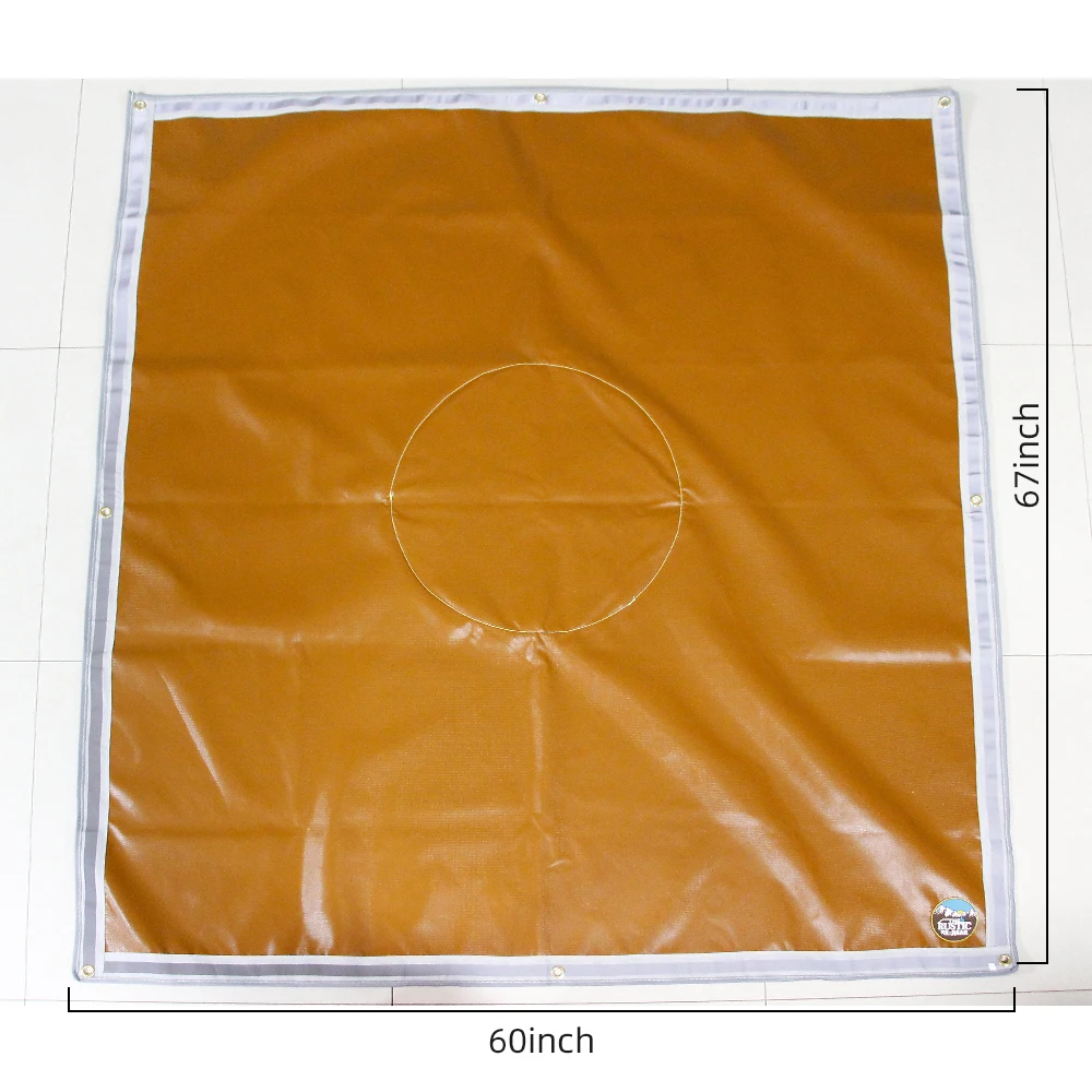 YongLi 60*67 inch Fire Pit Mat Under Grill Deck Patio Thick Heat Resistant Deflector Fireproof Mat Ember Mat