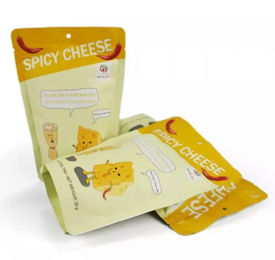 Taste Delicious Crispy ISO Certificate Carton Package Customized ODM/OEM Vietnam snacks Spicy Cheese Lotus Root