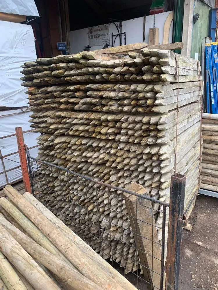 Wooden Square Stakes from Hardwood Round Wood stakes for farm fencing poles agricultural stakes