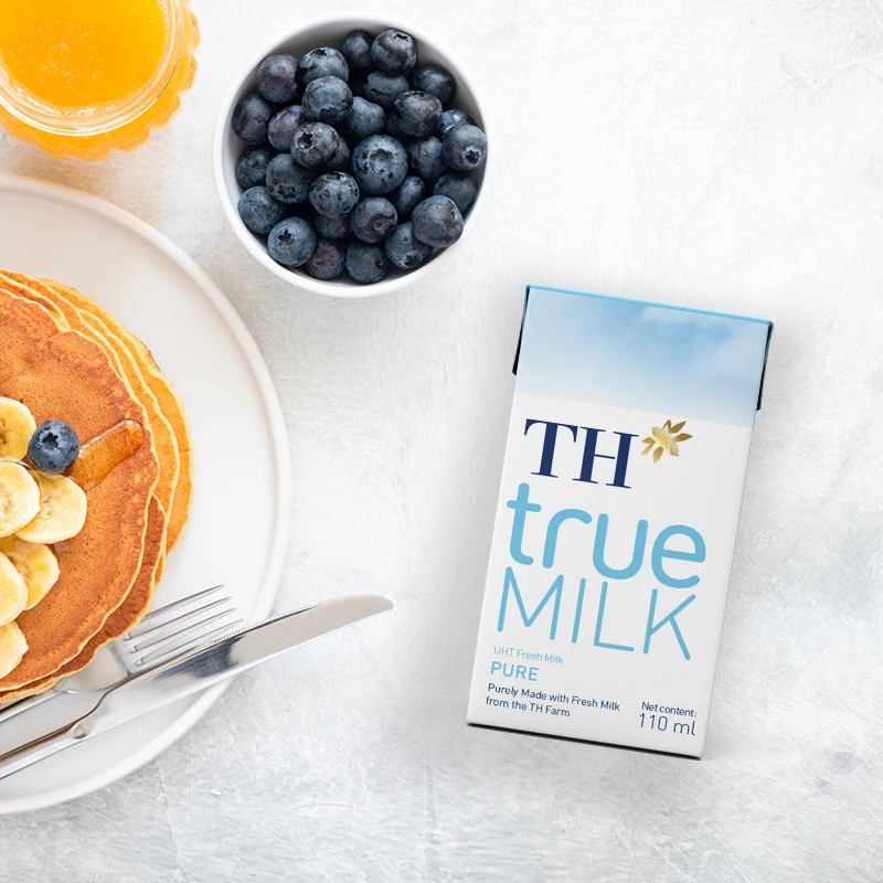 TH True Milk UHT Pure Fresh Milk 110ml High Quality Cow Origin Sterilized Dairy Products Organic Whole Milk