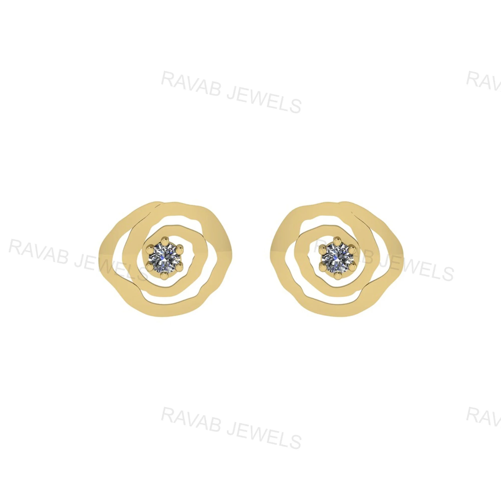 High Quality Luxury Simple Fancy Lowest Price Pure 925 Sterling Silver Flower Lotus Style Zircon Stud Earrings For Women Girls