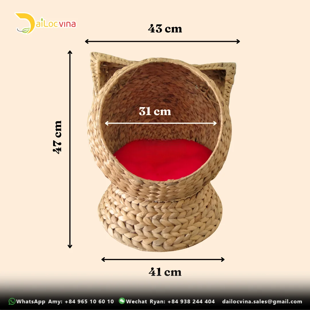 NATURAL WATER HYACINTH CAT HOUSE MR. RYAN  +84 938 244 404