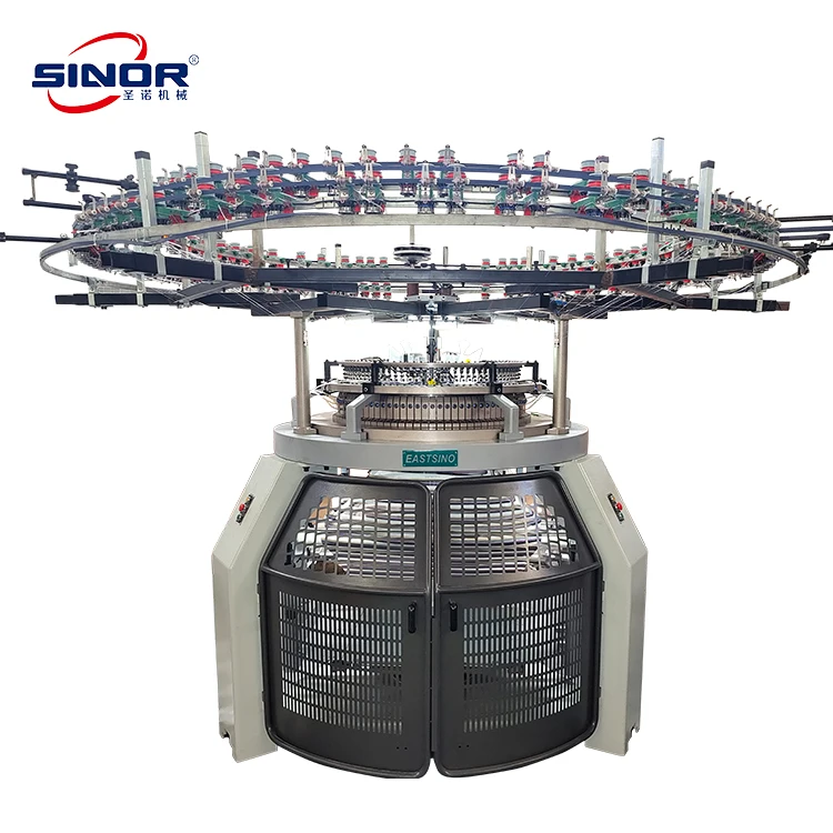 SINOR Single three thread fleece  L ycra Jersey  Fabric Yuvarlak Rg Makinesi Circle Jersey Knitting Machine