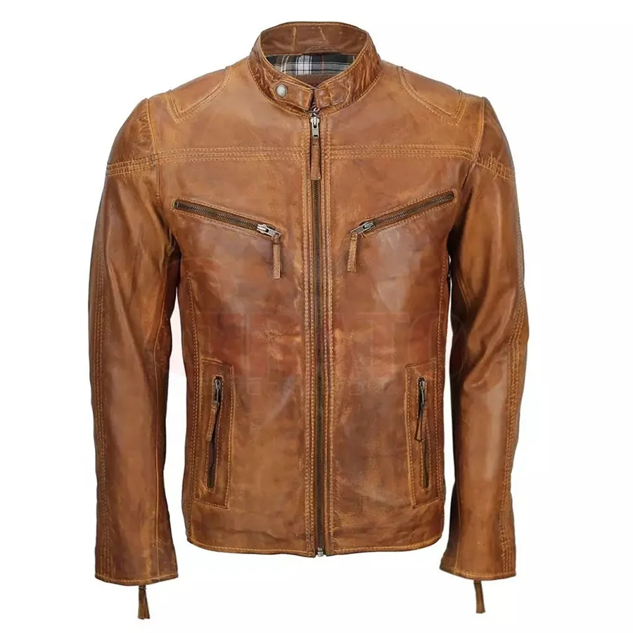 Custom Men Flying Aviator Fur Bomber Brown Leather Jacket Biker Leather Shearling Jacket