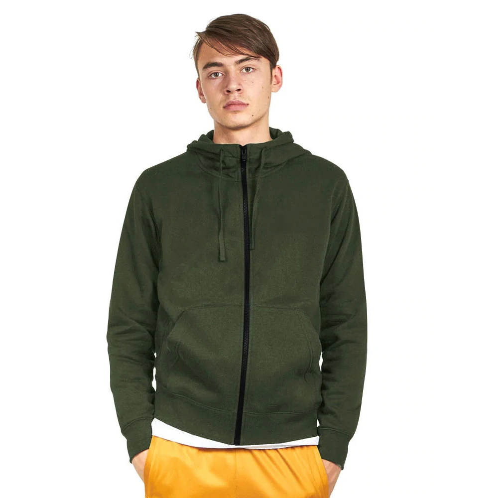 New OEM & ODM Winter Outerwear Zipper Up Hoodies Men Running Wear 3d Puff Print Zipper Hoodies Men