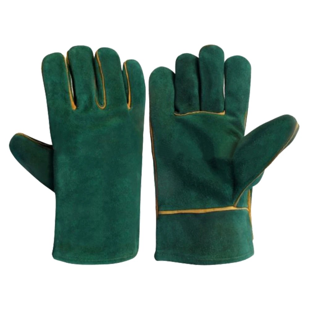 shuoya winter welding gloves cow leather soldering gloves 11 and 14 inch weldor TIG work gloves