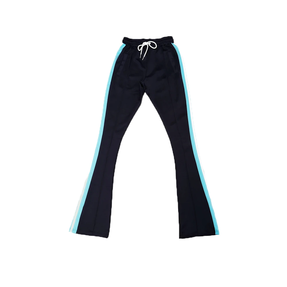 Casual blank cotton Slim fitting jogger sweat pants custom logo plain polyester stacked trousers man running track pants