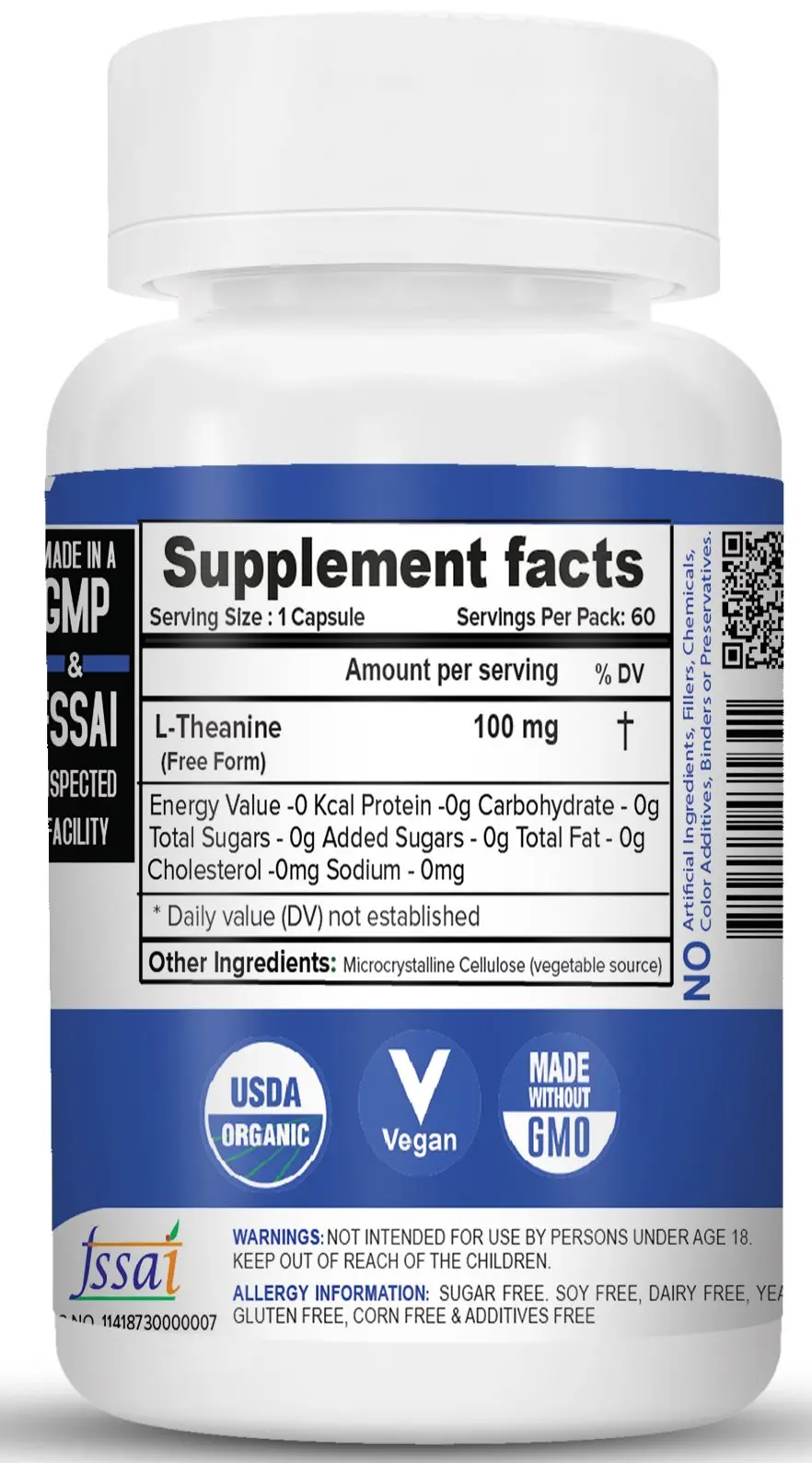 L-Theanine - 25 grams | 100% Pure Powder (USP Grade)