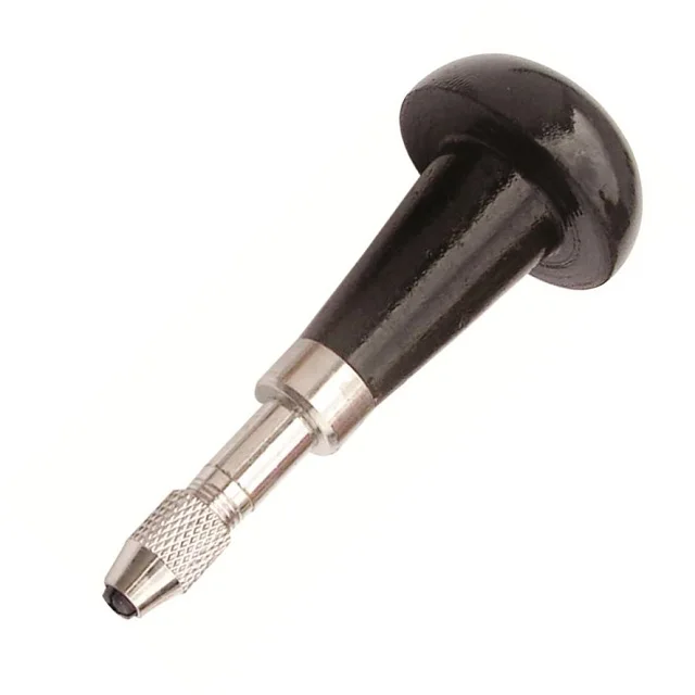 Black Coated Graver Chuck Mushroom Type Wooden Handle Millgrain Reamer Broaches Pin Vise File Vice