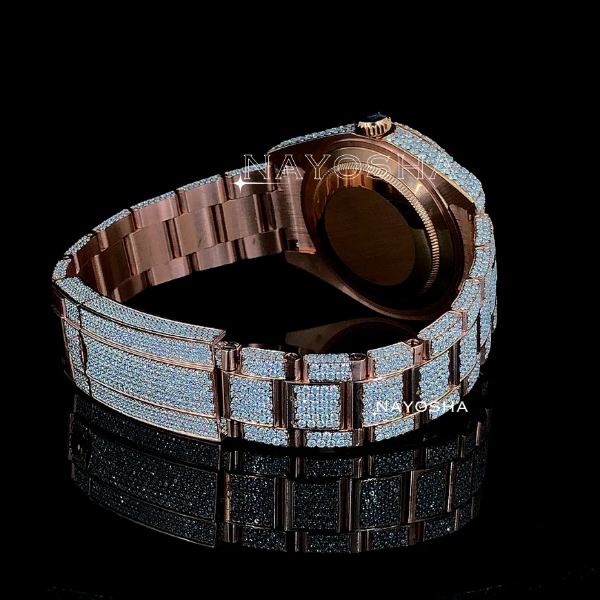 Luxury Modern High Quality Bling Iced Out Diamond Watches Elegant GIA Certified VVS Moissanite Diamond Watches For Men Low Price