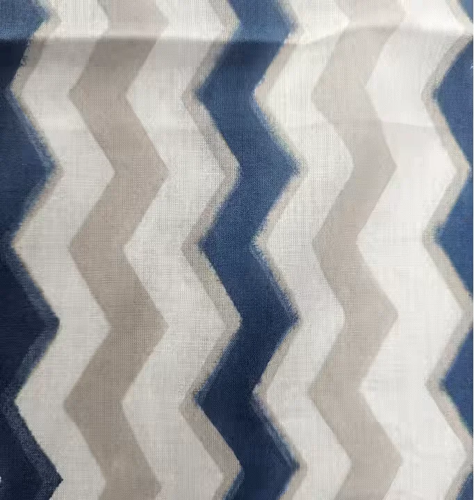 Высококачественная индийская хлопчатобумажная ткань ручной работы с зигзагообразным принтом премиальное платье и сумка для одежды оптовая продажа ткани бега