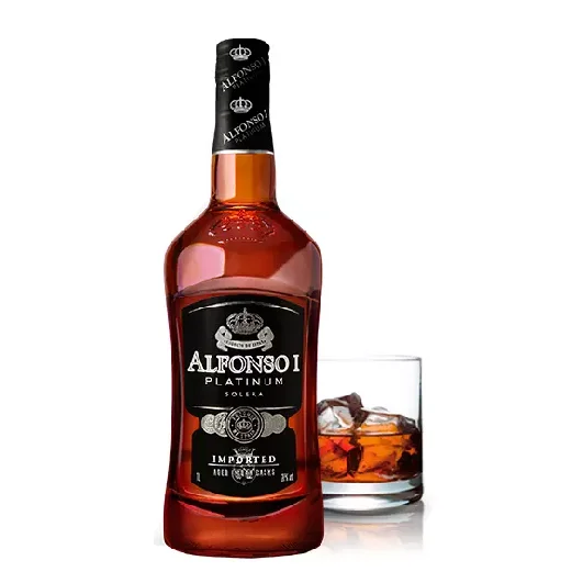 Cool dry place 28% Distilled Wine Spirits Full Golden Colour Selected Grape Bottle Jerez Alfonso I Platinum Brandy