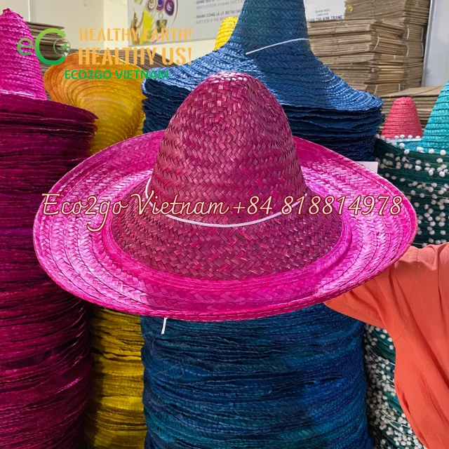 Biodegradable Custom Straw Hat With Custom Logo/ Straw Hats For Women/ Straw Hats For Men In Vietnam By Eco2go Vietnam