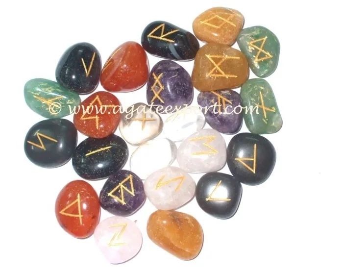 Best Quality Rose Quartz Stone Rune Set Wholesale Rune Set Good Quality Rune Set Buy From Agate