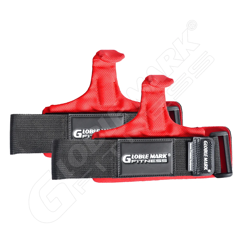 Everyday Iron Weight Lifting Hooks Grips with Wrist Wraps Straps Gym Workout Deadlifts Support Gloves