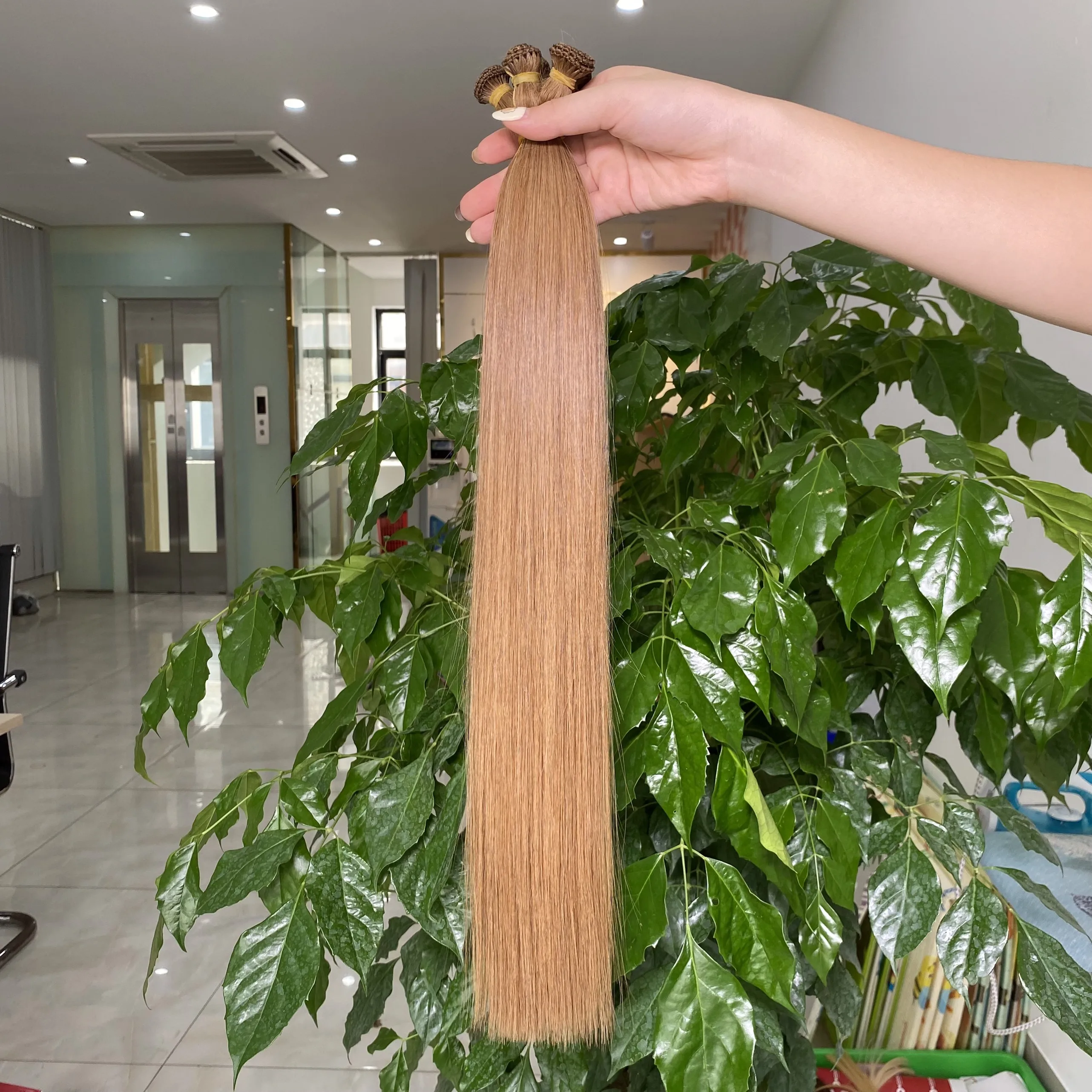 Hand Tied Weft Hair Extensions Remy Vietnamese 100% Unprocessed Raw Hair Top 1 Human Hair Extension Supplier In Vietnam