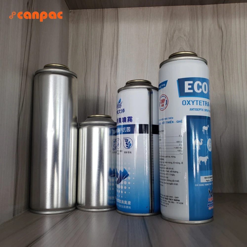 Full Set Logo Spot Colors Metal Tin Plate 0.22mm CMYK Aerosol Spray Paint Customizable Thick Household 100ml Cans Made Vietnam
